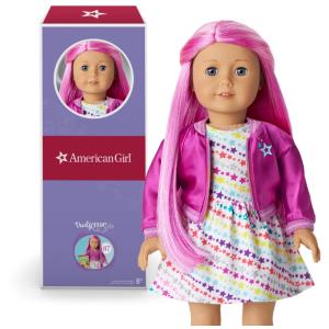 Boneca American Girl Truly Me n87 com Cabelo Rosa para Crianças Acima de 6 Anos
