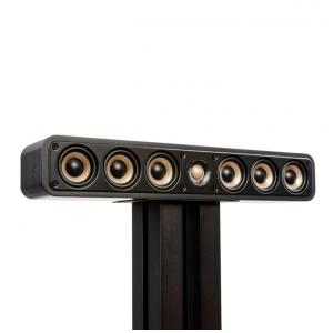 Caixa central slim Polk Signature Elite ES35 preta 150W com 6 woofers 7,6 cm e tweeter 2,5 cm para home theater