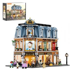 Galeria Arte Brick Lumibricks Bege com 22 LEDs, 3400 Peças, Modular 48x32, 60+ Impressas, Modelo L9085
