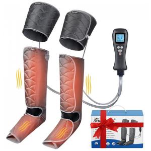 Massageador Elétrico de Compressão para Pernas e Pés 4 Modos e 4 Intensidades, Bivolt, SLOTHMORE HY-1130, Cinza