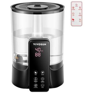 Umidificador Ultrassônico Portátil VIVOSUN 6 Litros até 12H, 110V, Preto