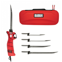 Faca Elétrica em Aço Inoxidável, 110v, BUBBA 1095704, Vermelho