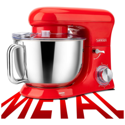 SanLidA SM 1515 Batedeira, Mixer 6L, 600W 10 Velocidades Com Ganchos Vermelho 110V