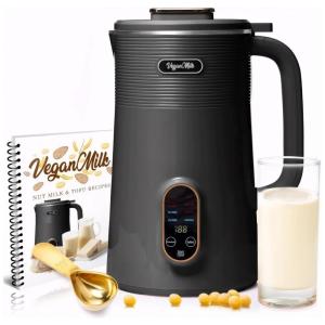 Máquina de Leite Vegetal 8 em 1, 1L com Livro de Receitas e Acessórios Incluídos, Roman Ventures, Preta