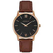 Relógio Masculino Analógico Quartzo de Couro, CARAVELLE 44A115, Marrom