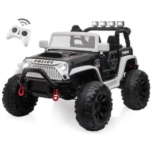Carro Elétrico Infantil, Jeep Off-Road com Controle Remoto, 2 Lugares, Luz LED, Estrutura de Metal, Pneus EVA, Buzina e 3 Velocidades, 24V