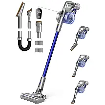 Aspirador de Pó Multifuncional sem Fio com Acessórios, Painel LED e Sucção Potente 25000PA, 110V, Dreo, Azul