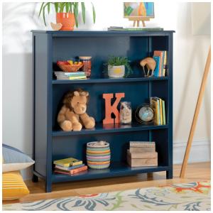 Estante infantil 3 prateleiras Guidecraft Taiga Azul-marinho em madeira pinus e MDF 106cm