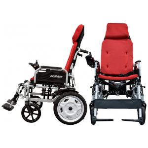 Cadeira de Rodas Elétrica Dobrável Reclinável para Adultos de até 120 kg, Acurest, Vermelha