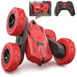 Carrinho de Controle Remoto, 4WD 2.4 Ghz, 360 com Bateria Recarregável, SGILE 149RE149GR, Vermelho