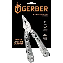 Alicate Multifuncional 15 Funções em Aço Inoxidável com Clipe de Bolso, Gerber Gear 30001364N, Prata