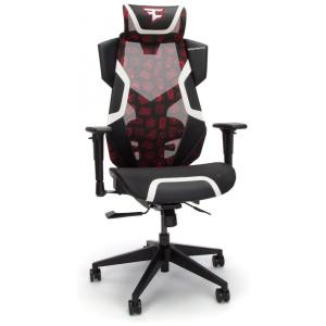 Cadeira Gamer Ergonômica com Encosto Alto e Suporte de Lombar Ajustável, RESPAWN, Vermelha