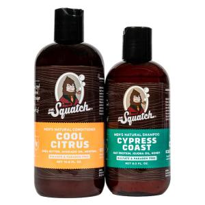 Dr. Squatch Citrus Cypress Mens Shampoo Condicionador Hair Bundle Mantém o Cabelo Cheio, Saudável e Hidratado