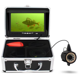 Câmera de Pesca Subaquática Portátil à Prova d com Monitor 1280x720 e Luzes Infravermelhas, MOOCOR, Preto