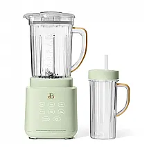 Liquidificador de bancada Beautiful PowerExact Verde Sálvia, 700W, jarra Tritan 1,47L, copo individual 590ml, 3 velocidades, 4 programas