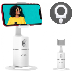 Suporte para Celular com Rastreamento de Rosto 360 Automático, JESBAN, Branco