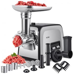 Moedor de Carne, Enchedor de Linguiça, Moedor Elétrico de Carne de 2800W com Lâminas de Aço Inoxidável, 3 Discos de Moagem, ALTRA LIFE