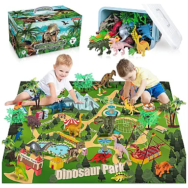 Kit Dinossauros Realistas com Tapete