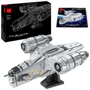 Kit de Construção Nave Starship Toys The Razor Crest com 5018 Peças para Adultos, WLOXBKF 21023, Cinza