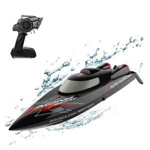 Barco de Controle Remoto para Adultos com Velocidade Máxima de 60 km/h e Alarme de Bateria Fraca, GoolRC WLtoys WL916, Preto