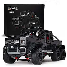Kit de Construção Caminhonete Captador G63 6X6 MOC com 3300 Peças, Nifeliz, Preto