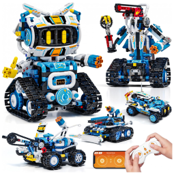 Kit Robótico Glikid 5 em 1 com Controle APP e Controle Remoto - Brinquedo Educativo STEM para Crianças a partir de 8 Anos