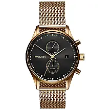 Relógio Masculino Analógico Quartzo de Aço Inoxidável, MVMT MV01 G2, Dourado