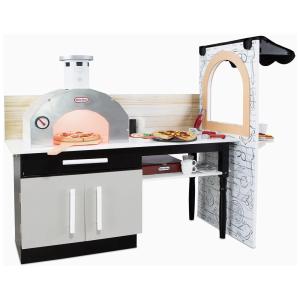 Pizzaria Real Frente e Versa com Mais de 20 Acessórios, Luzes e Sons, Little Tikes