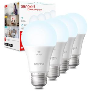 Lâmpada LED Colorida Inteligente Wi Fi, Controle de Voz, 800LM, 60W, 4 Un, SENGLED, Branco