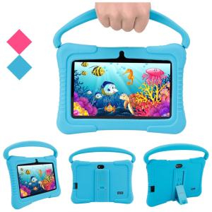 Tablet Infantil 7 Educativo com Controle de Pais, WiFi e Câmera Dupla, 1GB RAM, Veidoo, Azul