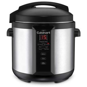 Panela de Pressão Elétrica 5.6 Litros, Aço Inoxidável, 110V 1000W, CUISINART CPC 600N1, Prata e Preta