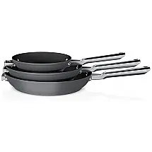 Conjunto de Frigideiras Antiaderente 3 Peças em Aço Anodizado, Ninja C53000, Cinza