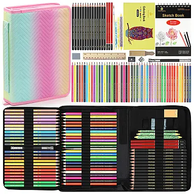 Kit desenho 78 peças Heshengping