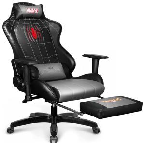 Neo Chair Marlvel Cadeira de Escritório Gamer Reclinável com Apoio para Lombar e Pés, Homem Aranha