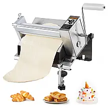 Laminadora de Massa Manual VEVOR MPR25 Inox 28 cm Espessura Ajustável Desmontável