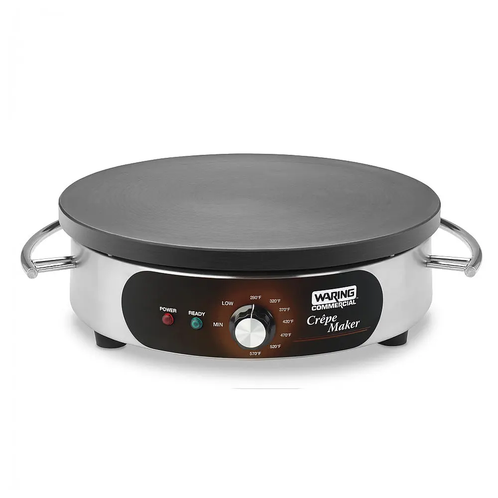 Máquina de Crepe Antiaderente 1800W, Aço Inoxidável, 110v, WARING WSC160X, Prateado