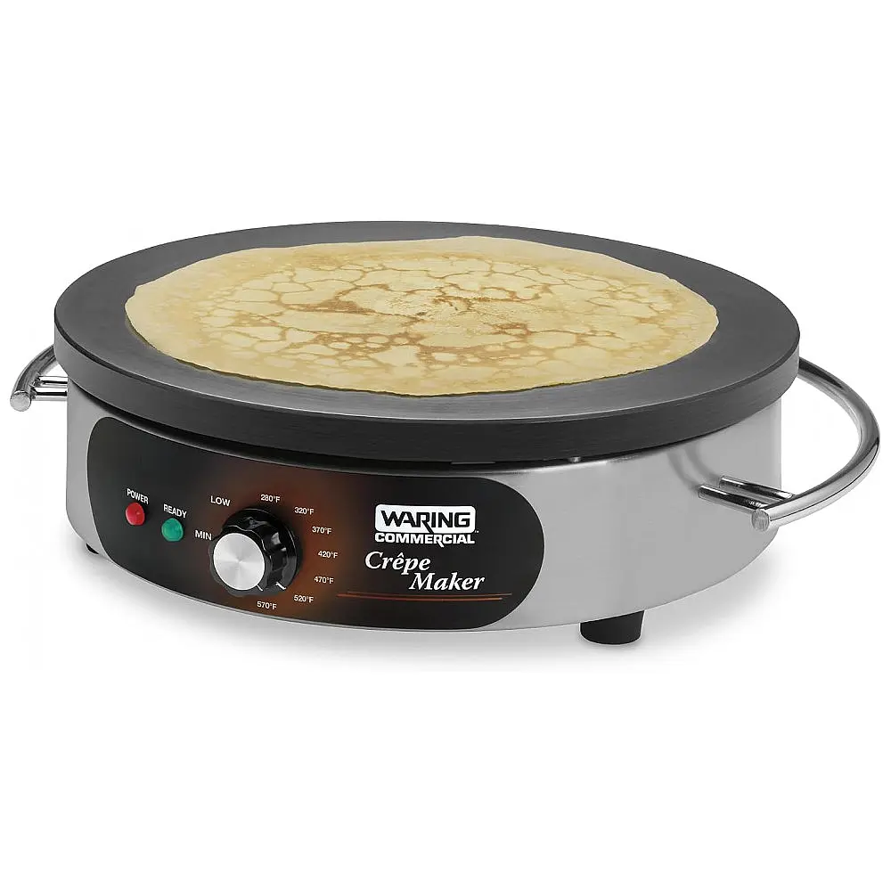Máquina de Crepe Antiaderente 1800W, Aço Inoxidável, 110v, WARING WSC160X, Prateado — foto 3