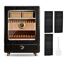Humidor Elétrico Generic Preto 16 Litros 3 Prateleiras Ajustáveis Higrômetro 240V