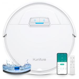 Aspirador de Pó Robô HONITURE com Conexão via APP, WI FI e Auto Carregamento, 110V, Branco