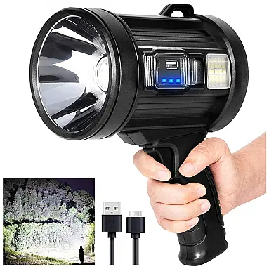 Lanterna LED Recarregável 90000 Lúmens
