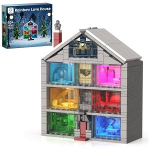 Kit Sillbird Lover House com 990 Peças e Iluminação LED para Montagem e Decoração de Ambientes