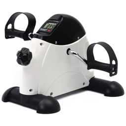 Mini Bicicleta Ergométrica Ideal Para Idosos e Treino de Braço, Perna com Painel Digital, ICEDEER, Branco