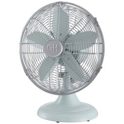 Ventilador de Mesa Retrô com 3 Velocidades, 110V, Good Housekeeping 92604, Verde Pastel