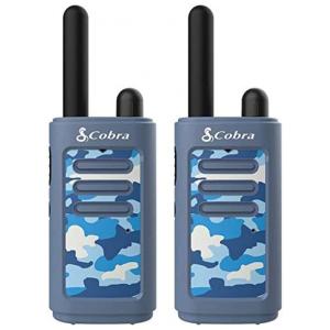 Rádio Comunicador Walkie Talkie Cobra HE150 B - Infantil, Alcance de 25 km, 2 Canais, Rádio de 2 Vias (2 Unidades), Azul.