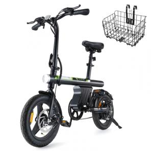 Bicicleta Elétrica Dobrável isinwheel U1 Preta – Motor 500W, Velocidade Máxima 32km/h, Autonomia 40km, Rodas 14", Câmbio Eletrônico