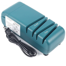 Afiador de Facas Elétricos com 4 Estágios para Facas de Cerâmicas e Aço, 110v, YIYIBYUS Kitchen Knife Sharpener, Azul turquesa