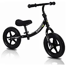Bicicleta sem Pedal para Crianças de 2 a 5 Anos com Assento e Guidão Ajustáveis, SIMEIQI, Preta