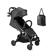 Carrinho de Bebê Beberoad R2 Preto Ultra Compacto para Viagem Dobrável com Uma Mão até 20,4 kg