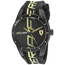 Relógio de quartzo masculino com pulseira de silicone, 21 Modelo, FERRARI 0830615, Preto