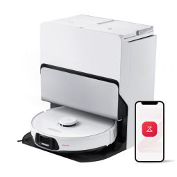 Robô Aspirador e Esfregão Roborock S8 Max Ultra, Base Tudo-em-Um, Navegação LiDAR PreciSense, Detecção de Sujeira, Autovazamento